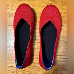 Evglow Womens Knit Ballet Flat Round Toe Shoes Size 8.5